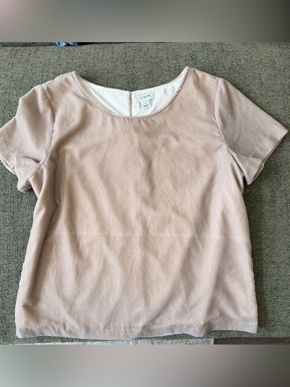 J. Crew Dusty Blush Short Sleeve Top